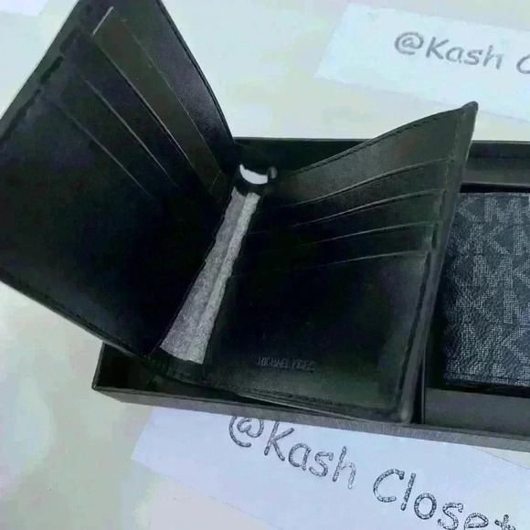 Michael kors Men Wallet Card Case Gift box set Admiral Multi - Picture 3 of 7